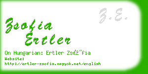 zsofia ertler business card